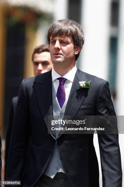 Ernst August of Hanover during the wedding of Prince Christian of Hanover and Alessandra de Osma at Basilica San Pedro on March 16, 2018 in Lima,...