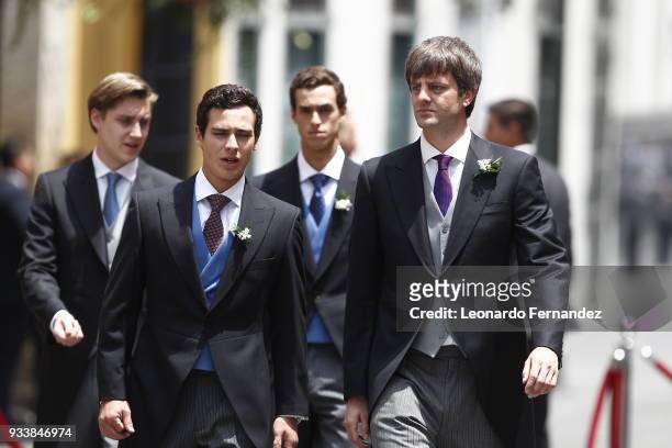 Ernst August of Hanover during the wedding of Prince Christian of Hanover and Alessandra de Osma at Basilica San Pedro on March 16, 2018 in Lima,...