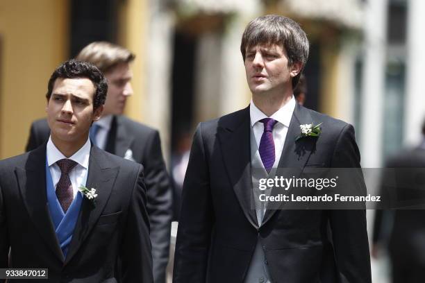 Ernst August of Hanover during the wedding of Prince Christian of Hanover and Alessandra de Osma at Basilica San Pedro on March 16, 2018 in Lima,...