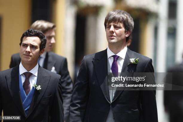 Ernst August of Hanover during the wedding of Prince Christian of Hanover and Alessandra de Osma at Basilica San Pedro on March 16, 2018 in Lima,...