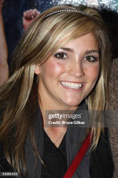 Exclusive Coverage* Jamie Lynn Spears poses at the hit musical "Rock of Ages" on Broadway at The Brooks Atkinson Theatre on November 24, 2009 in New...