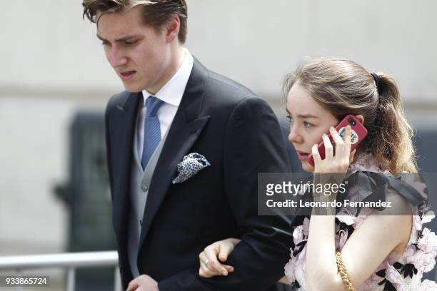 Alejandra of Hanover during the wedding of Prince Christian of Hanover and Alessandra de Osma at Basilica San Pedro on March 16, 2018 in Lima, Peru.