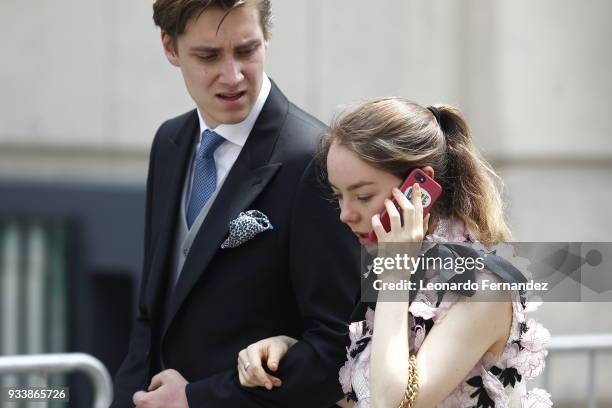 Alejandra of Hanover during the wedding of Prince Christian of Hanover and Alessandra de Osma at Basilica San Pedro on March 16, 2018 in Lima, Peru.