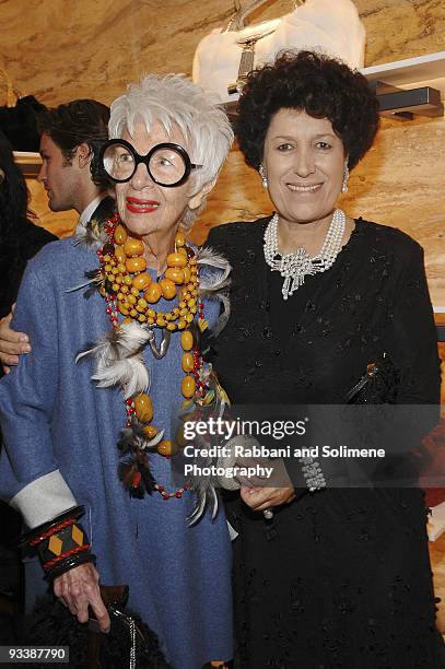 Iris Apfel and Carla Fendi