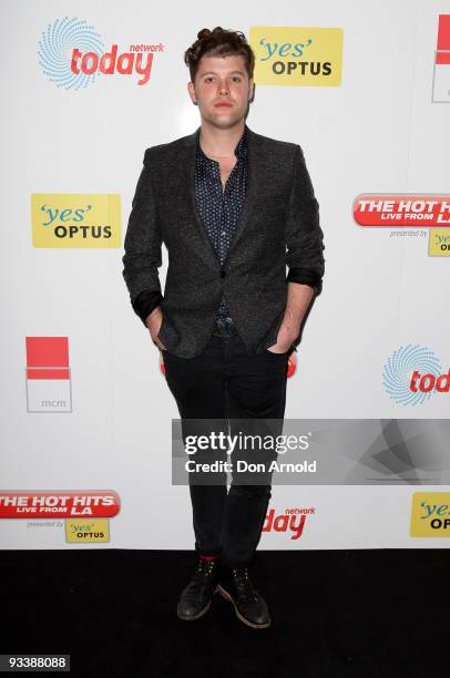 Daniel Merriweather arrives at the official launch party for "The Hot Hits Live from LA", a new radio show hosted by Andrew G on the Today network...