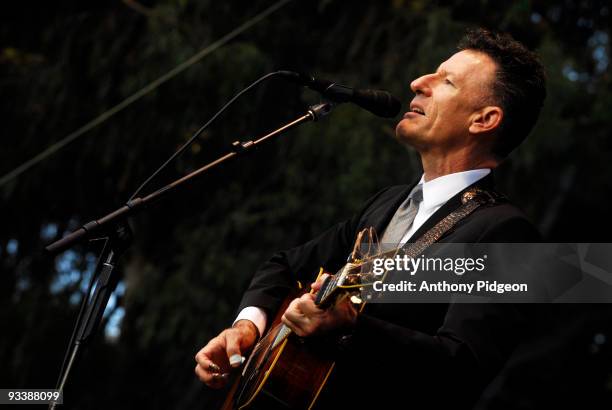 Lyle Lovett and his Large Band perform on stage at the Hardly Strictly Bluegrass festival in Golden Gate Park, San Francisco, California, USA on...