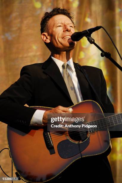 Lyle Lovett and his Large Band perform on stage at the Hardly Strictly Bluegrass festival in Golden Gate Park, San Francisco, California, USA on...