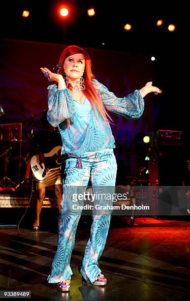 Kate Pierson of the B52s performs on stage at the Enmore Theatre on November 25, 2009 in Sydney, Australia.
