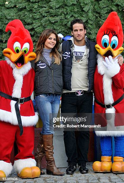 Tennis player Feliciano Lopez and Maria Jose Suarez attend the Christmas Season opening at Portaventura on November 25, 2009 in Barcelona, Spain.