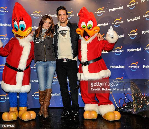 Tennis player Feliciano Lopez and Maria Jose Suarez attend the Christmas Season opening at Portaventura on November 25, 2009 in Barcelona, Spain.