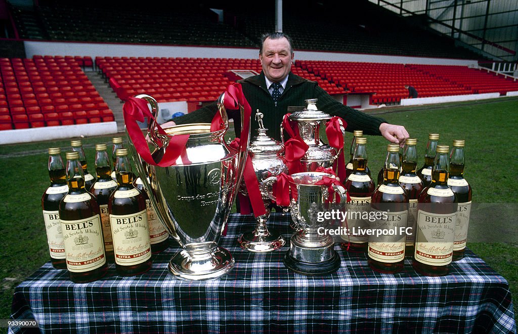 Liverpool Manager Bob Paisley With All His Honours