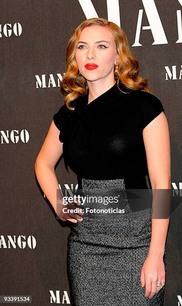 Scarlett Johansson attends the launch party of the Mango collection at the Caja Magica on November 11, 2009 in Madrid, Spain.