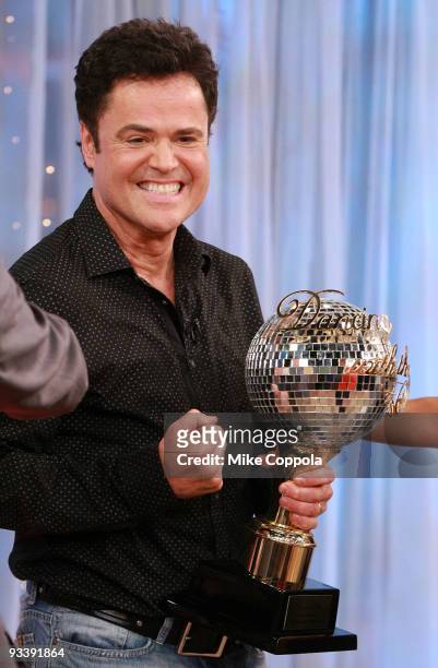 Personality and ABC's "Dancing with The Stars" winner Donny Osmond visits ABC's "Good Morning America">> at ABC Studios on November 25, 2009 in New...