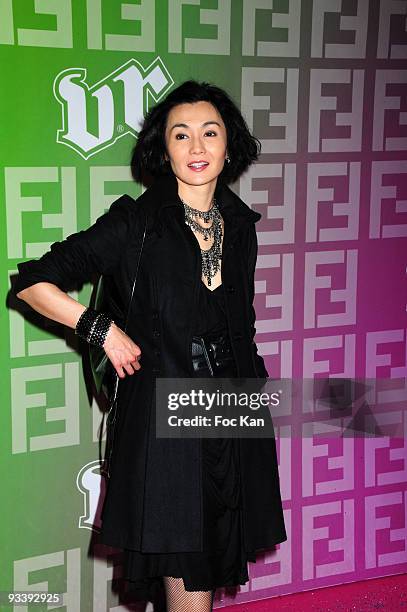 Actress Maggie Cheung attends the Fendi 'O For Pixie Lott - Paris Fashion Week Spring/Summer 2010 at the VIP Room Theater on October 6, 2009 in...