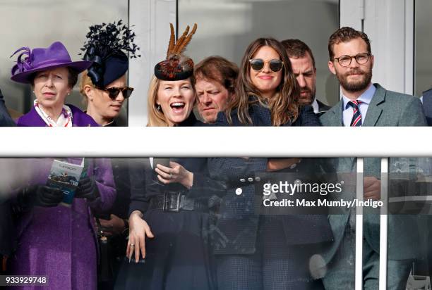 Princess Anne, Princess Royal, Zara Phillips, Autumn Phillips, Amelia Warner and Jamie Dornan attend day 4 'Gold Cup Day' of the Cheltenham Festival...