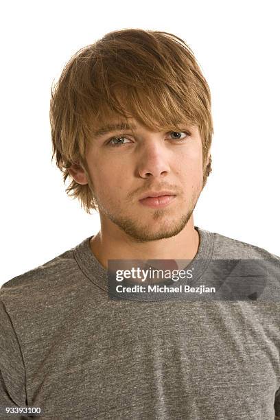 Actor Max Thieriot poses at a studio photo at a Private Residence on May 11, 2009 in Los Angeles, California.