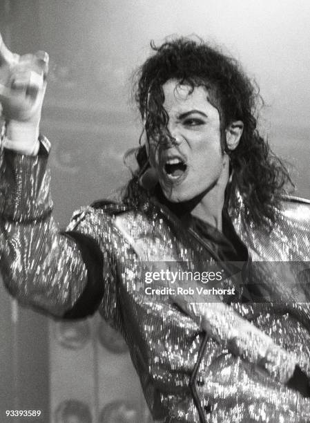 Michael Jackson performs live at the Feijenoord Stadium, Rotterdam, Holland on June 30 1992 during his Dangerous tour