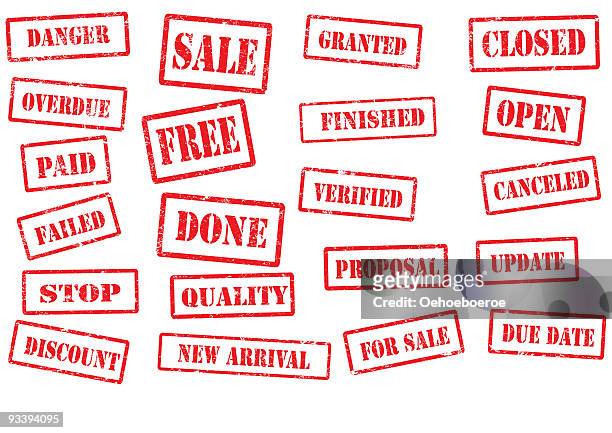 rubber stamps collection with a grunge look. (xxxl) - failure stock illustrations