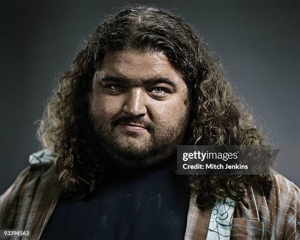 Actor Jose Garcia poses for a portrait shoot as Hurley in the US tv series 'Lost' on September 3, 2008.