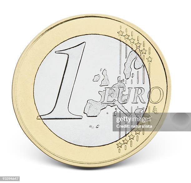 un euro - moneta da un euro foto e immagini stock