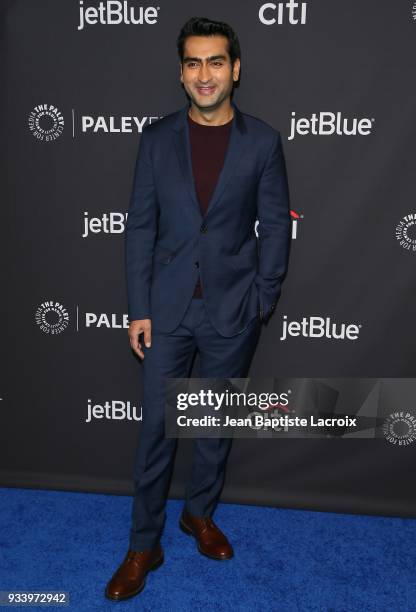 Kumail Nanjiani attends the 2018 PaleyFest Los Angeles - HBO's 'Silicon Valley' on March 18, 2018 in Hollywood, California.