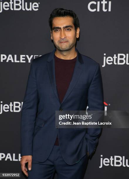 Kumail Nanjiani attends the 2018 PaleyFest Los Angeles - HBO's 'Silicon Valley' on March 18, 2018 in Hollywood, California.