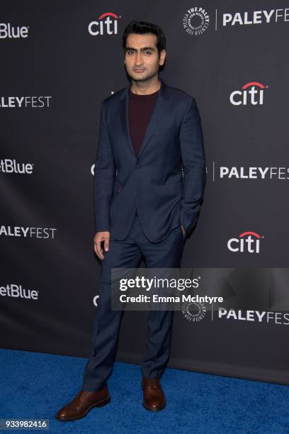 Kumail Nanjiani attends the 2018 PaleyFest Los Angeles - HBO's 'Silicon Valley' at Dolby Theatre on March 18, 2018 in Hollywood, California.