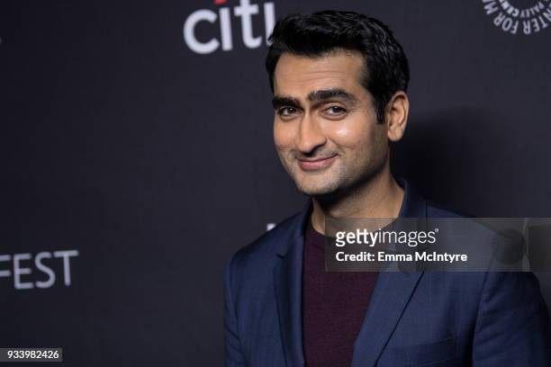 Kumail Nanjiani attends the 2018 PaleyFest Los Angeles - HBO's 'Silicon Valley' at Dolby Theatre on March 18, 2018 in Hollywood, California.