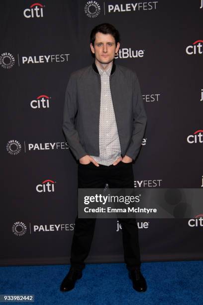 Zach Woods attends the 2018 PaleyFest Los Angeles - HBO's 'Silicon Valley' at Dolby Theatre on March 18, 2018 in Hollywood, California.