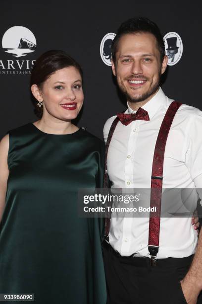 Jessa Settle and Jake Helgren attend the Red Carpet screening of "Vows of Deceit" by The Ninth House and MarVista Entertainment on March 18, 2018 in...