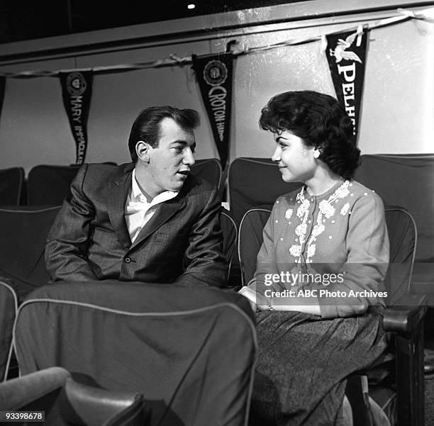 Walt Disney Television via Getty Images SPECIAL - "The Dick Clark Beechnut Show" 1960 Bobby Darin, Annette Funicello