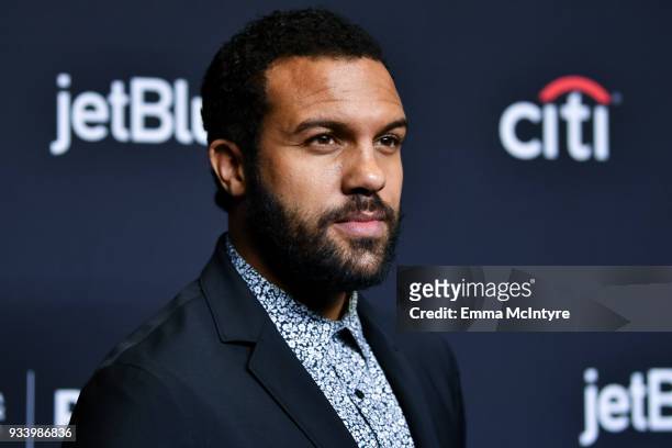 Fagbenle attends 'The Paley Center for Media's 35th Annual PaleyFest Los Angeles' with 'The Handmaid's Tale' at Dolby Theatre on March 18, 2018 in...