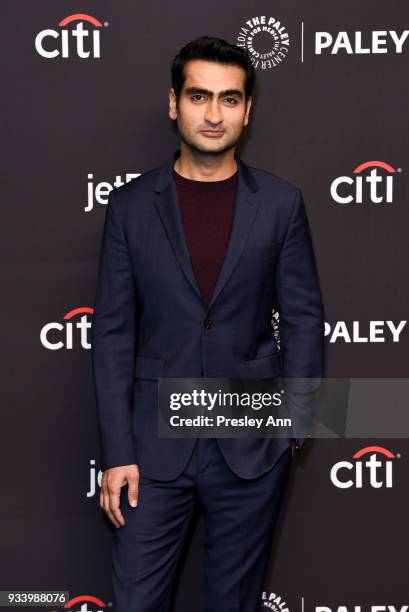 Kumail Nanjiani attends PaleyFest Los Angeles 2018 - "Silicon Valley" at Dolby Theatre on March 18, 2018 in Hollywood, California.