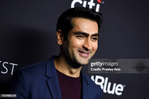 Kumail Nanjiani attends PaleyFest Los Angeles 2018 - "Silicon Valley" at Dolby Theatre on March 18, 2018 in Hollywood, California.
