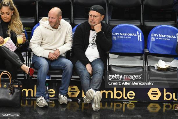 Billy Crystal attends a basketball game between the Los Angeles Clippers and the Portland Trail Blazers at Staples Center on March 18, 2018 in Los...