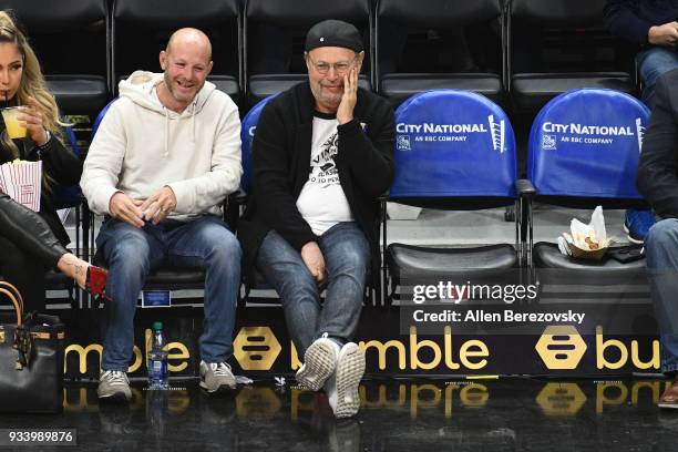 Billy Crystal attends a basketball game between the Los Angeles Clippers and the Portland Trail Blazers at Staples Center on March 18, 2018 in Los...