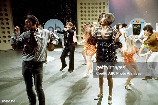 Dance contestants on "American Bandstand", the most popular dance show of all-time and the cornerstone of Walt Disney Television via Getty Images's...