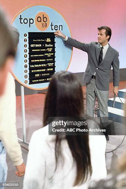 Dick Clark - 6/23/1969, Dick Clark hosts "American Bandstand", the most popular dance show of all-time. The program provided audiences with...