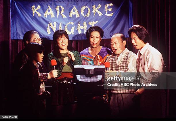 Take My Family ... Please" - 11/2/94, Eric , Grandma , Margaret , Katherine , Benny and Stuart performed at a karaoke bar.,