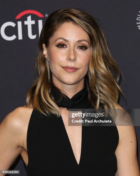 Actress Amanda Crew attends the 2018 PaleyFest screening of HBO's "Silicon Valley" at The Dolby Theatre on March 18, 2018 in Hollywood, California.