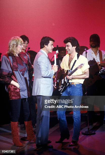 Show Coverage - 3/5/84, Christine McVie, Dick Clark on the Walt Disney Television via Getty Images Television Network dance show "American...