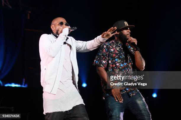Mos Def and Talib Kweli perform as part of the benefit concert, 'Power To The People' at Coliseo Jose M. Agrelot on March 18, 2018 in San Juan,...