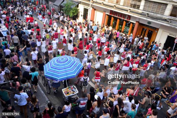 Protesters from Sao Paulo, Brazil made an act late Sunday afternoon 18 March 2018 in honor of Marielle Franco councilwoman, shot dead on Wednesday...