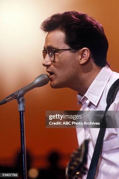 Show Coverage - 9/1/83, Marshall Crenshaw on the Walt Disney Television via Getty Images Television Network dance show "American Bandstand".,