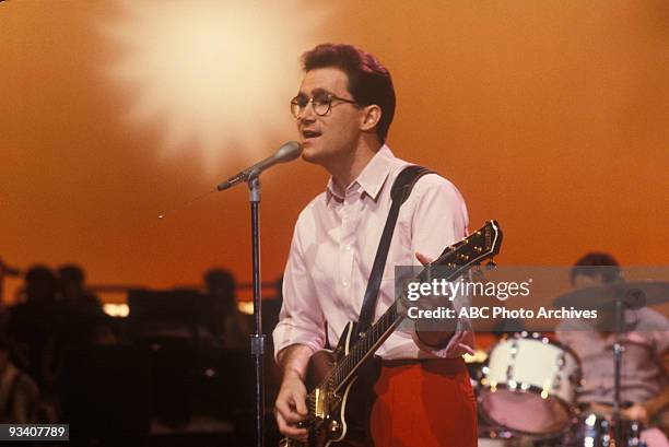 Show Coverage - 9/1/83, Marshall Crenshaw on the Walt Disney Television via Getty Images Television Network dance show "American Bandstand".,