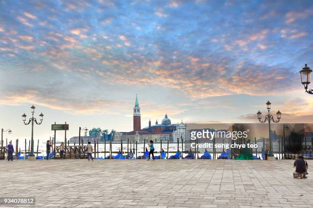 piazza san marco, venice in morning - saint mark stock pictures, royalty-free photos & images