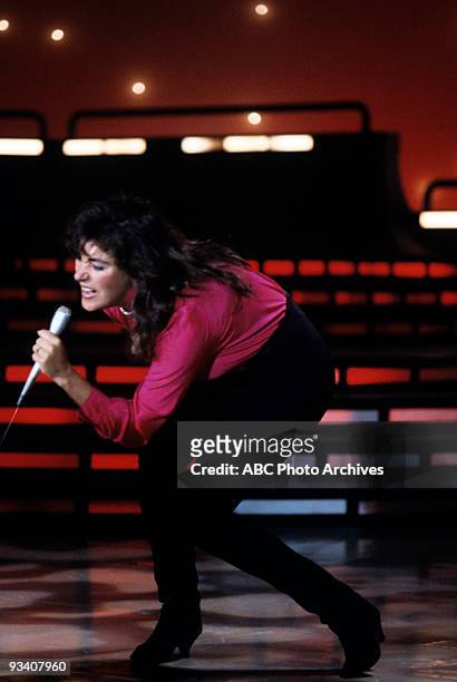 Show Coverage - 3/22/83, Laura Branigan on the Walt Disney Television via Getty Images Television Network dance show "American Bandstand".,