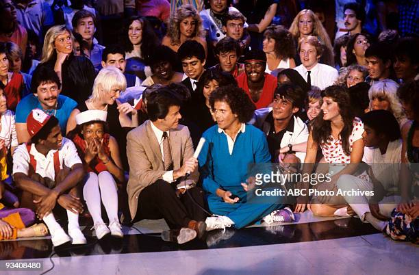 Show Coverage - 8/5/82, Dick Clark, Richard Simmons, Audience on the Walt Disney Television via Getty Images Television Network dance show "American...
