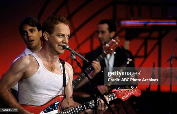 Show Coverage - 6/1/82, Oingo Boingo on the Walt Disney Television via Getty Images Television Network dance show "American Bandstand".,