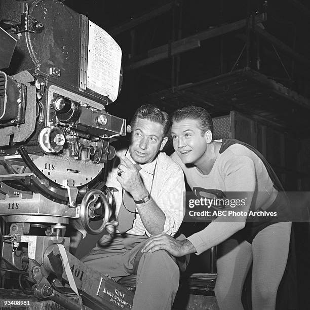 George Reeves stars as "Superman" with unknown cameraman